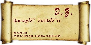 Daragó Zoltán névjegykártya