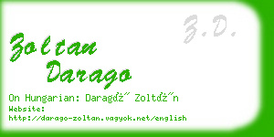zoltan darago business card